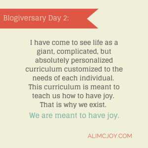 We are meant to have joy.